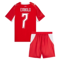 Camiseta Suiza Breel Embolo #7 Primera Equipación Replica Mundial 2026 para niños mangas cortas (+ Pantalones cortos)